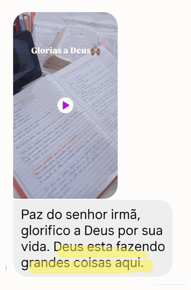 Depoimento de leitora do e-book